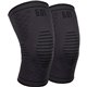 Ergodyne ProFlex 601 Knee Compression Sleeve - 12.20" - 13.78" Knee Circumference - Black - Silicone, Elastic - 1 Each