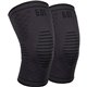 Ergodyne ProFlex 601 Knee Compression Sleeve - 16.93" - 19.69" Knee Circumference - Black - Elastic, Silicone - 1 Each