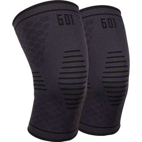 Ergodyne ProFlex 601 Knee Compression Sleeve - 16.93" - 19.69" Knee Circumference - Black - Elastic, Silicone - 1 Each