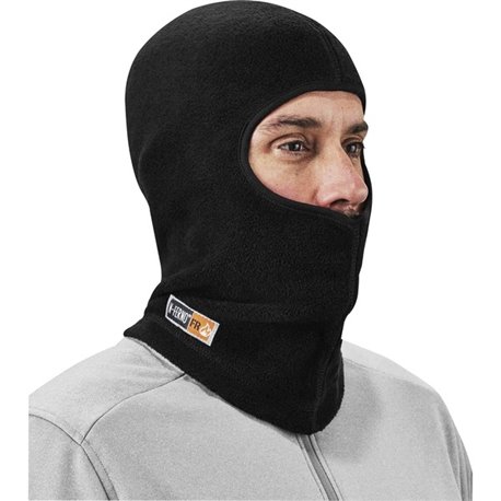 Ergodyne N-Ferno 6828 FR Balaclava Face Mask - Modacrylic Blend, FR Fleece - Fleece - Black