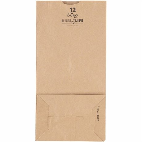 DURO Dubl Life SOS Bags - 4.50" Width x 7.06" Length - Brown - Kraft Paper - 1Carton - 500 Per Carton - Grocery, Food - Recycled