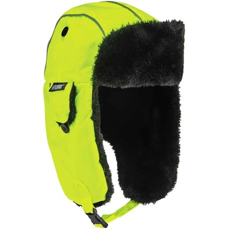 Ergodyne 6802 Classic Trapper Hat - Small (S)/Medium (M) Size - Lime