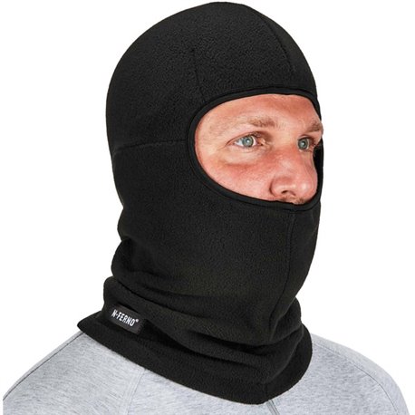 Ergodyne 6893Z Balaclava with Zipper for Bump Cap Insert - Polyester - Black