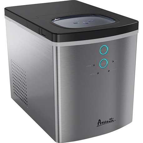 Avanti Portable Ice Maker - 25 lb Per Day - Stainless Steel - Stainless Steel