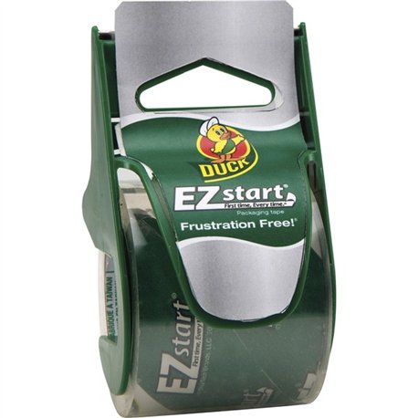 Duck Brand EZ Start Packaging Tape Dispenser - 22.20 yd Length x 1.88" Width - 2.60 mil - Dispenser Included - Tear Resistant, S