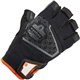 Ergodyne ProFlex 860 Heavy Lifting Utility Gloves - Large Size - Half Finger - Black - Padded Palm, Reinforced Thumb, Breathable