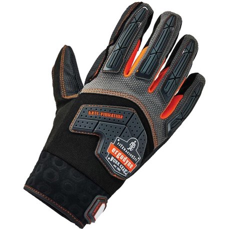 Ergodyne ProFlex 9015F(x) Certified Anti-Vibration Gloves + DIR Protection - Small Size - Black - Anti-Vibration, Padded Palm, V