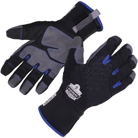 Ergodyne ProFlex 817WP Reinforced Thermal Waterproof Winter Work Gloves - Thermal Protection - Small Size - Black - Touchscreen 