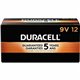 Duracell 9-Volt Coppertop Alkaline Batteries - For Multipurpose - 9V - 12 / Box