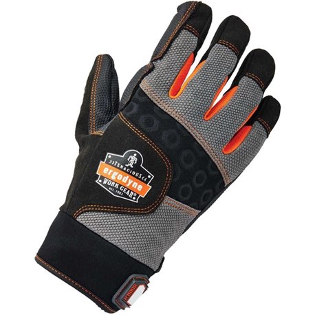 Ergodyne ProFlex 9002 Certified Full-Finger Anti-Vibration Gloves - Small Size - Black - Anti-Vibration, Padded Palm, Impact Res