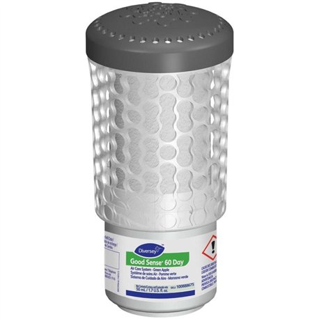 Diversey Good Sense Air System Apple Refill - Liquid - 6000 ft� - 1.7 fl oz (0.1 quart) - 1.07 oz - Green Apple - 60 Day - 6 / C