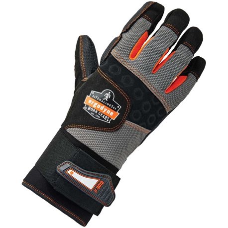 Ergodyne ProFlex 9012 Certified Anti-Vibration Gloves + Wrist Support - Small Size - Black - Anti-Vibration, Padded Palm, Vibrat