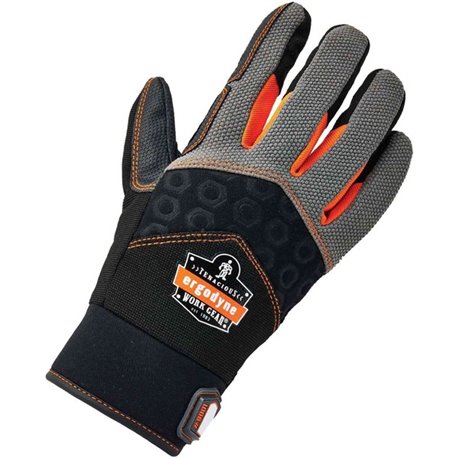 Ergodyne ProFlex 9001 Full-Finger Impact Gloves - Small Size - Black - Shock Resistant, Impact Resistant, Breathable, Knitted, R