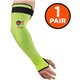 Ergodyne ProFlex 7941 Cut-Resistant Protective Arm Sleeve Pair - 18" Length - Lime - Kevlar, Yarn - Machine Washable, Heat Resis