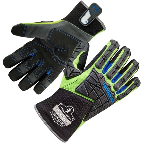 Ergodyne ProFlex 925WP Performance DIR Thermal WP Gloves - Thermal Protection - Small Size - Lime - Impact Resistant, Water Proo