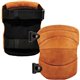 Ergodyne ProFlex 230LTR Leather Knee Pads - Wide Soft Cap - 0.50" - 0.47" Knee Circumference - Brown - Leather, Nitrile Rubber, 