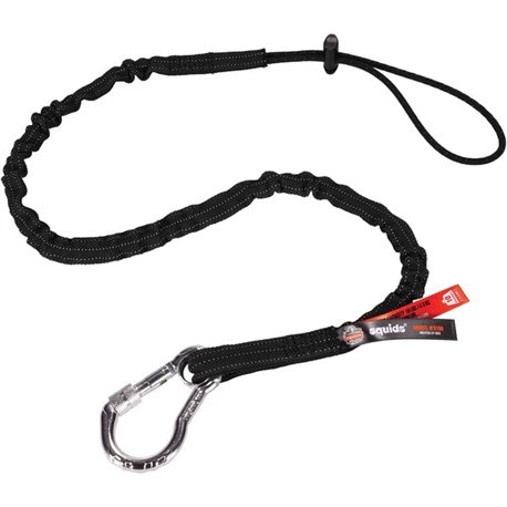 Ergodyne Squids 3100 Single Carabiner Tool Lanyard - 10lbs - 6 / Carton - Adjustable - 10 lb Load Capacity - Standard - Carabine