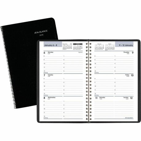 At-A-Glance DayMinder Appointment Book Planner - Small Size - Julian Dates - Weekly - 12 Month - January 2025 - December 2025 - 