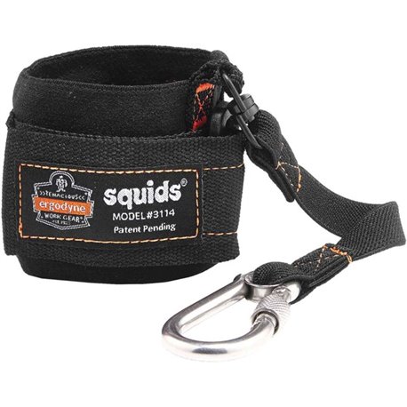 Squids 3114 Pull-on Wrist Lanyard with Carabiner - 3lbs - 6 / Carton - 3 lb Load Capacity - Carabiner Attachment - 8.8" Height x