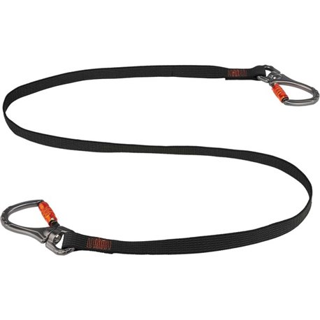 Squids 3139 Tool Lanyard Double-Locking Dual Carabiner with Swivel - 40lbs - 1 Each - 40 lb Load Capacity - Standard - Carabiner