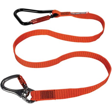 Squids 3149 Tool Lanyard XL - Locking Carabiner + Swivel Carabiner, 80lbs / 36kg - 1 Each - Adjustable - 80 lb Load Capacity - S