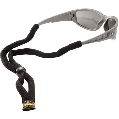 Skullerz 3200 Cotton Eyewear Lanyard - 6 / Carton - Adjustable - 0.3" Height x 1.5" Width x 14" Length - Black - Cotton