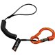 Squids 3156 Coil Tool Lanyard with Single Carabiner - 2lbs / 0.9kg - 6 / Carton - 2 lb Load Capacity - Carabiner Attachment - 1.