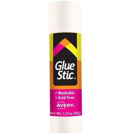 Avery Permanent Glue Stic - 1.27 oz - 1 Each - White