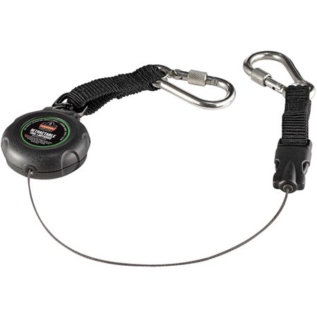 Squids 3000 Retractable Tool Lanyard w/ Dual SS Carabiners - 1lb - 1 Each - 1 lb Load Capacity - Standard - Clip/Buckle Attachme