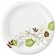 Dixie Pathways 7" Medium-weight Paper Plates by GP Pro - 6.9" Diameter - White, Green - Paper Body - 1000 / Carton