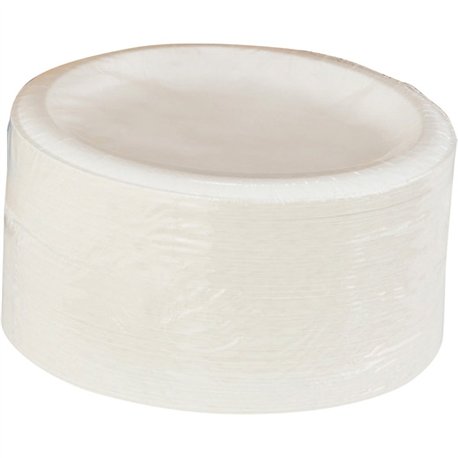 Dixie Pathways 8-1/2" Mediumweight Paper Plates by GP Pro - Pathways - Microwave Safe - 8.5" Diameter - White - Paper Body - 125