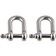 Squids 3790 Tool Shackle (2-Pack) - 4.5" Width x 0.5" Height x 4" Length - 2 Pack - Stainless - Stainless Steel