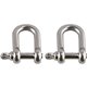 Squids 3790 Tool Shackle (2-Pack) - 4.3" Width x 0.6" Height x 5.8" Length - 2 Pack - Stainless - Stainless Steel