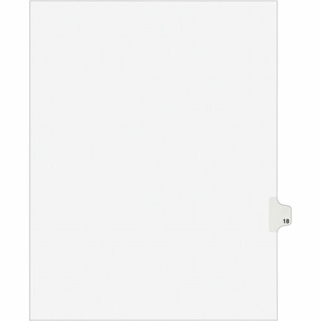 Avery Individual Legal Exhibit Dividers - Avery Style - 1 Printed Tab(s) - Digit - 18 - 1 Tab(s)/Set - 8.5" Divider Width x 11" 