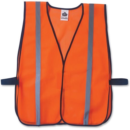 GloWear Orange Standard Vest - Fabric - Orange - High Visibility, Comfortable, Machine Washable, Breathable, Hook & Loop Closure