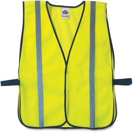 GloWear Lime Standard Vest - Standard Size - Fabric - Lime - High Visibility, Comfortable, Machine Washable, Breathable, Hook & 