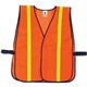 GloWear 8040HL Non-Certified Hi-Gloss Vest - Hook & Loop Closure - Polyester Mesh - Orange - Reflective - 1 Each