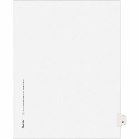 Avery Individual Legal Exhibit Dividers - Avery Style - 1 Printed Tab(s) - Digit - 23 - 1 Tab(s)/Set - 8.5" Divider Width x 11" 