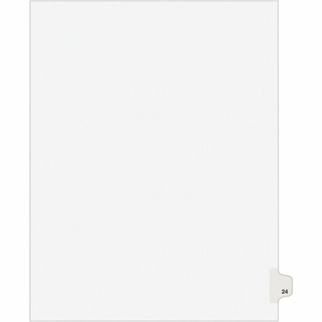 Avery Individual Legal Exhibit Dividers - Avery Style - 1 Printed Tab(s) - Digit - 24 - 1 Tab(s)/Set - 8.5" Divider Width x 11" 