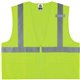 GloWear 8225Z Type R Class 2 Standard Solid Vest - 2-Xtra Large/3-Xtra Large Size - Zipper Closure - Fabric, Polyester - Lime - 