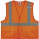 GloWear 8225HL Type R Class 2 Standard Solid Vest - 2-Xtra Large/3-Xtra Large Size - Hook & Loop Closure - Fabric, Polyester - O