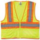 GloWear Class 2 Two-tone Lime Vest - Small/Medium Size - Lime - Reflective, Machine Washable, Lightweight, Pocket, Zipper Closur