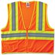 GloWear Class 2 Two-tone Orange Vest - Small/Medium Size - Orange - Reflective, Machine Washable, Lightweight, Pocket, Zipper Cl