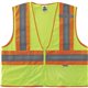 GloWear 8230Z Type R Class 2 Two-Tone Vest - Small/Medium Size - Zipper Closure - Mesh Fabric, Polyester Mesh - Lime - Pocket, M