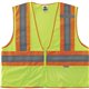 GloWear 8230Z Type R Class 2 Two-Tone Vest - Large/Extra Large Size - Zipper Closure - Mesh Fabric, Polyester Mesh - Lime - Pock