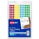Avery Assorted Removable See-Through Color Dots - - Width1/4" Diameter - Removable Adhesive - Round - Green, Light Blue, Red, Ye