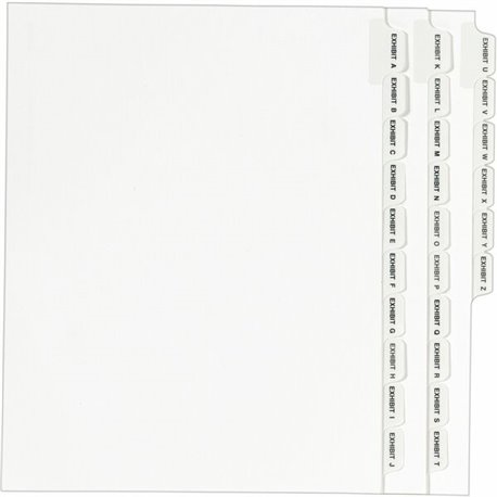 Avery Standard Collated Legal Exhibit Divider Sets - Avery Style - Printed Tab(s) - Character - A-Z - 26 Tab(s)/Set - 8.5" Divid