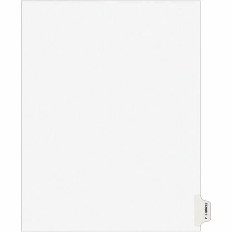 Avery Individual Legal Exhibit Dividers - Avery Style - 1 Printed Tab(s) - Character - J - 8.5" Divider Width x 11" Divider Leng