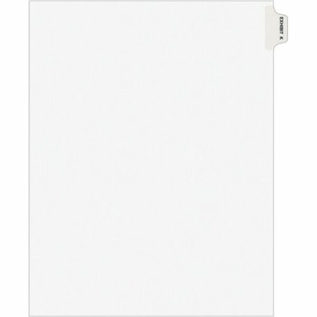 Avery Individual Legal Exhibit Dividers - Avery Style - 1 Printed Tab(s) - Character - K - 8.5" Divider Width x 11" Divider Leng