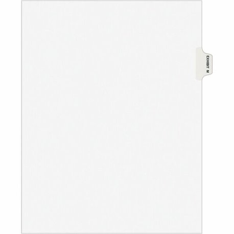 Avery Individual Legal Exhibit Dividers - Avery Style - 1 Printed Tab(s) - Character - M - 8.5" Divider Width x 11" Divider Leng